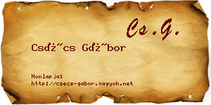 Csécs Gábor névjegykártya