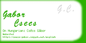 gabor csecs business card